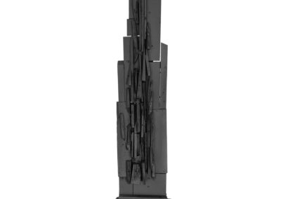 Spire, 1950-59 Collage Wood Sculpture 64 x 18.75 x 9.125 inches