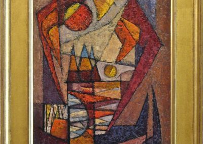 Abstraction by Karl Benjamin, 1953, Oil on Canvas