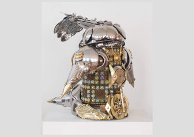 Sasha Meret "Divine Armadillo" , 2014 Scrap metal and found objects 17"h x 18"w x 19"d