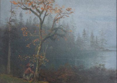 Albert Bierstadt, "INDIAN SCOUT", oil on canvas
