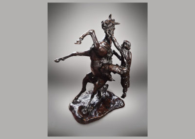 Charles Marion Russell, "WHERE THE BEST OF RIDERS QUIT" Bronze, a lifetime casting